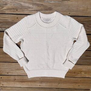 Loft White Knit Sweater